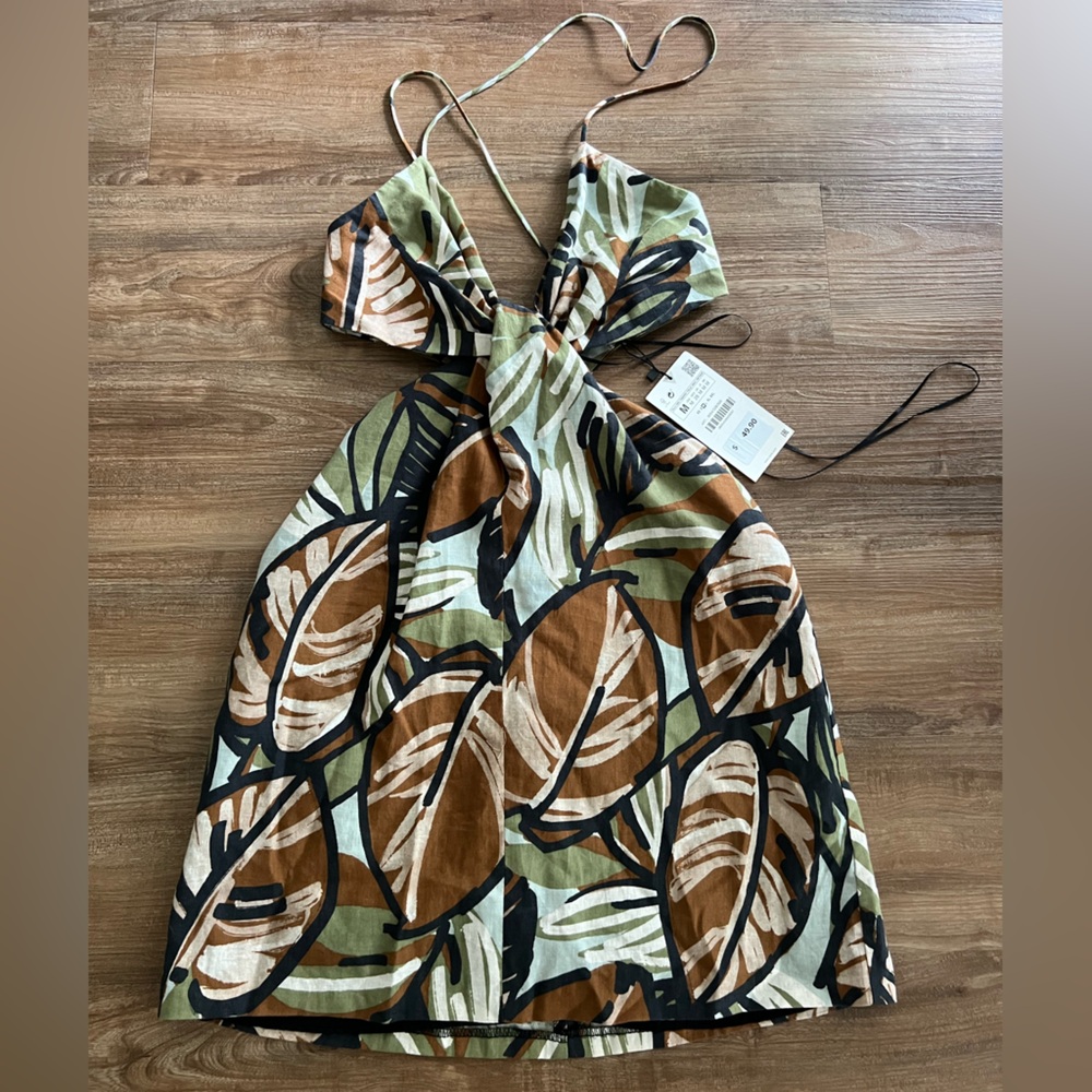 Abstract Jungle Print Dress